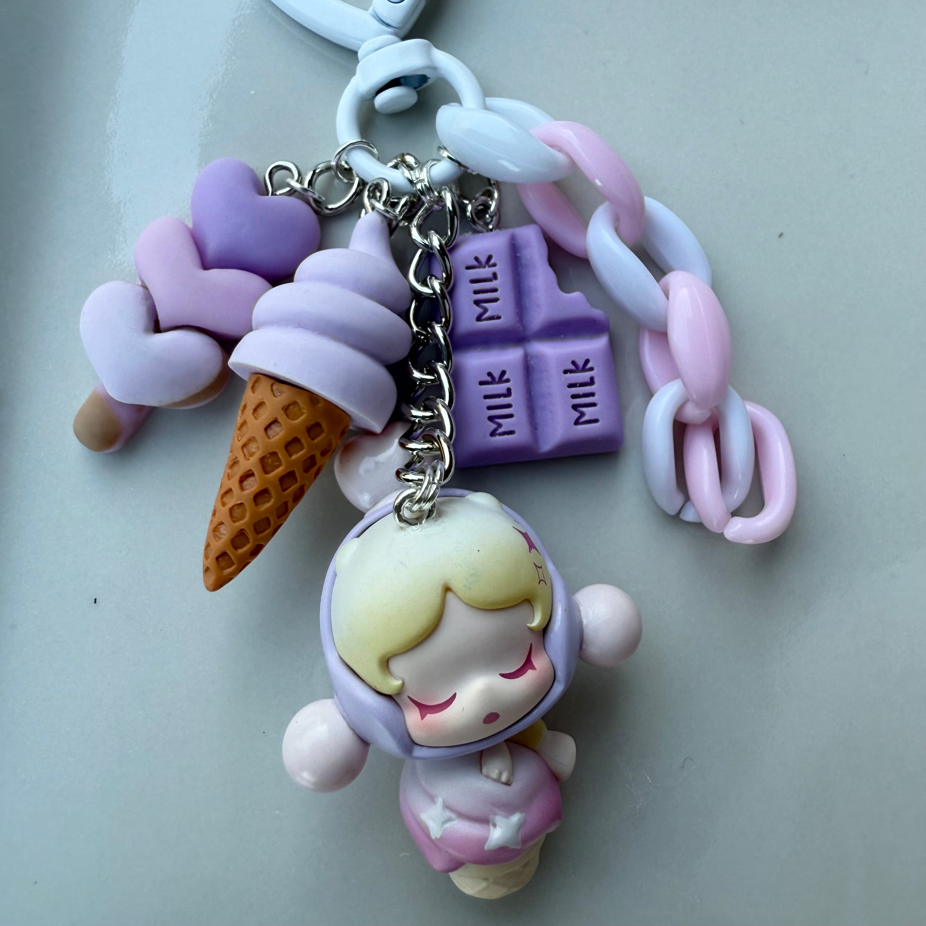 Authentic Pop Beans Skull Panda Ice Cream Series | Hand Made Bag Charms