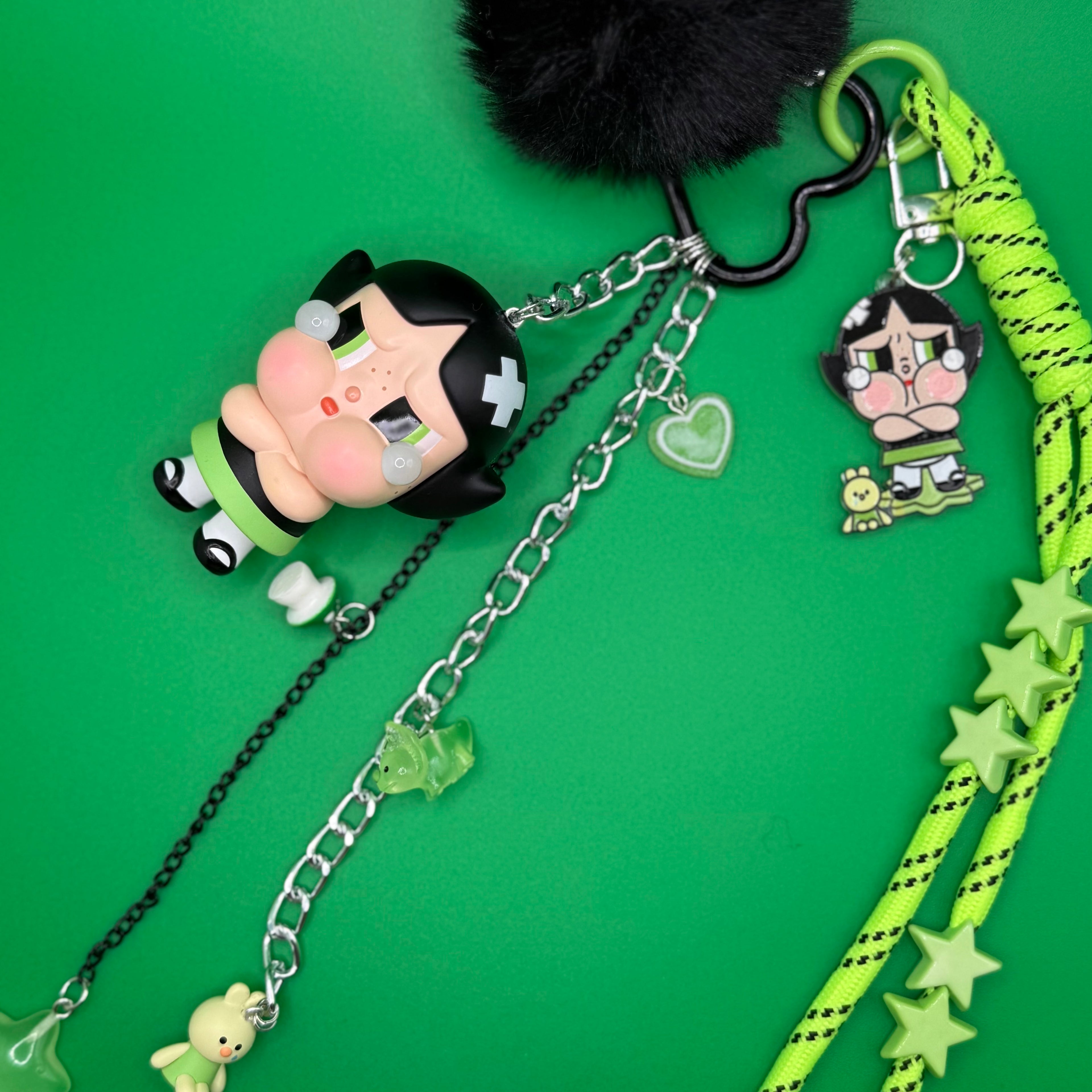 Authentic Cry Baby x Powerpuff Girls Buttercup | Hand Made Bag Charms