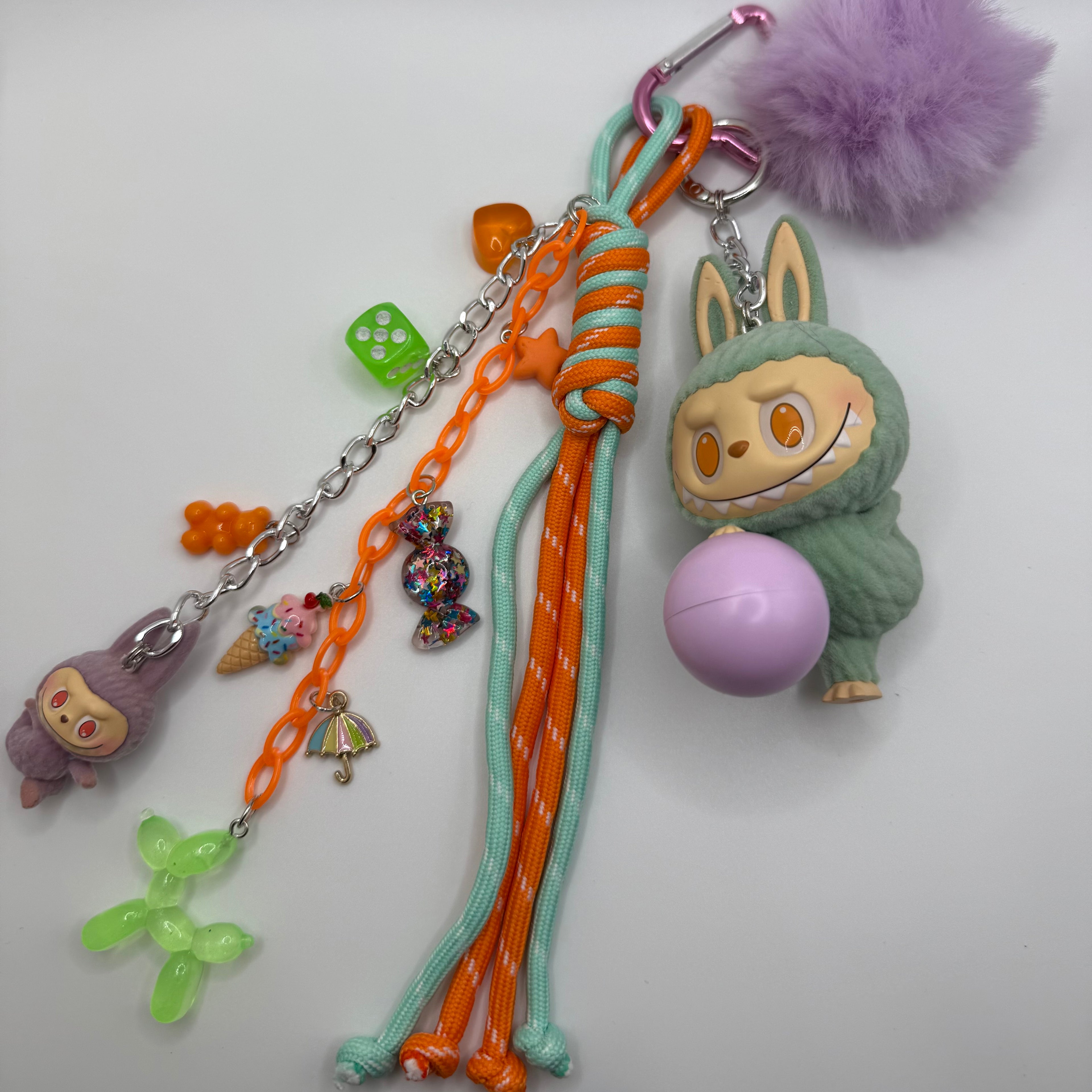 Authentic Labubu Lazy Yoga “Zone Out” | Hand Made Bag Charms