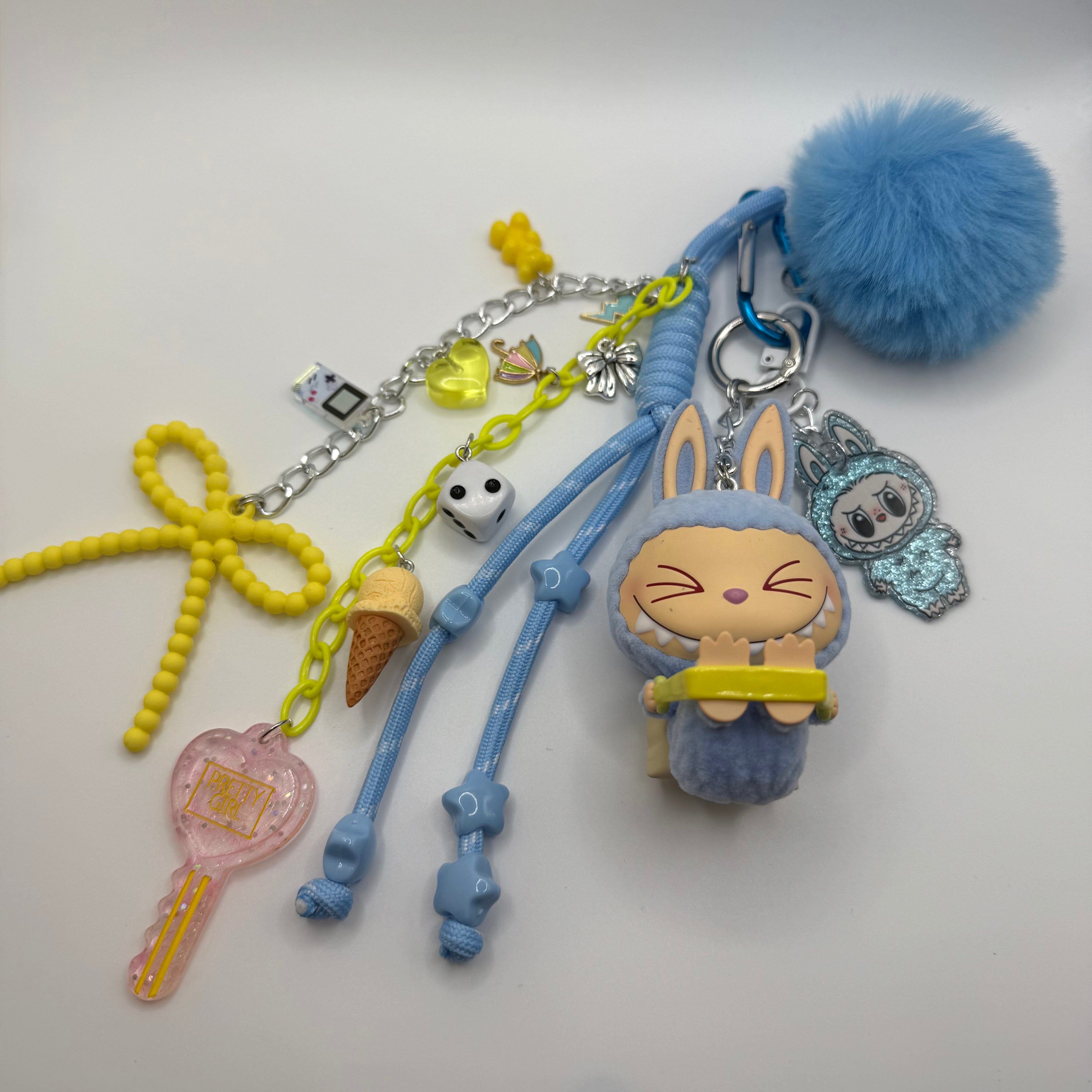Authentic Labubu Lazy Yoga “Stretch Out” | Hand Made Bag Charms