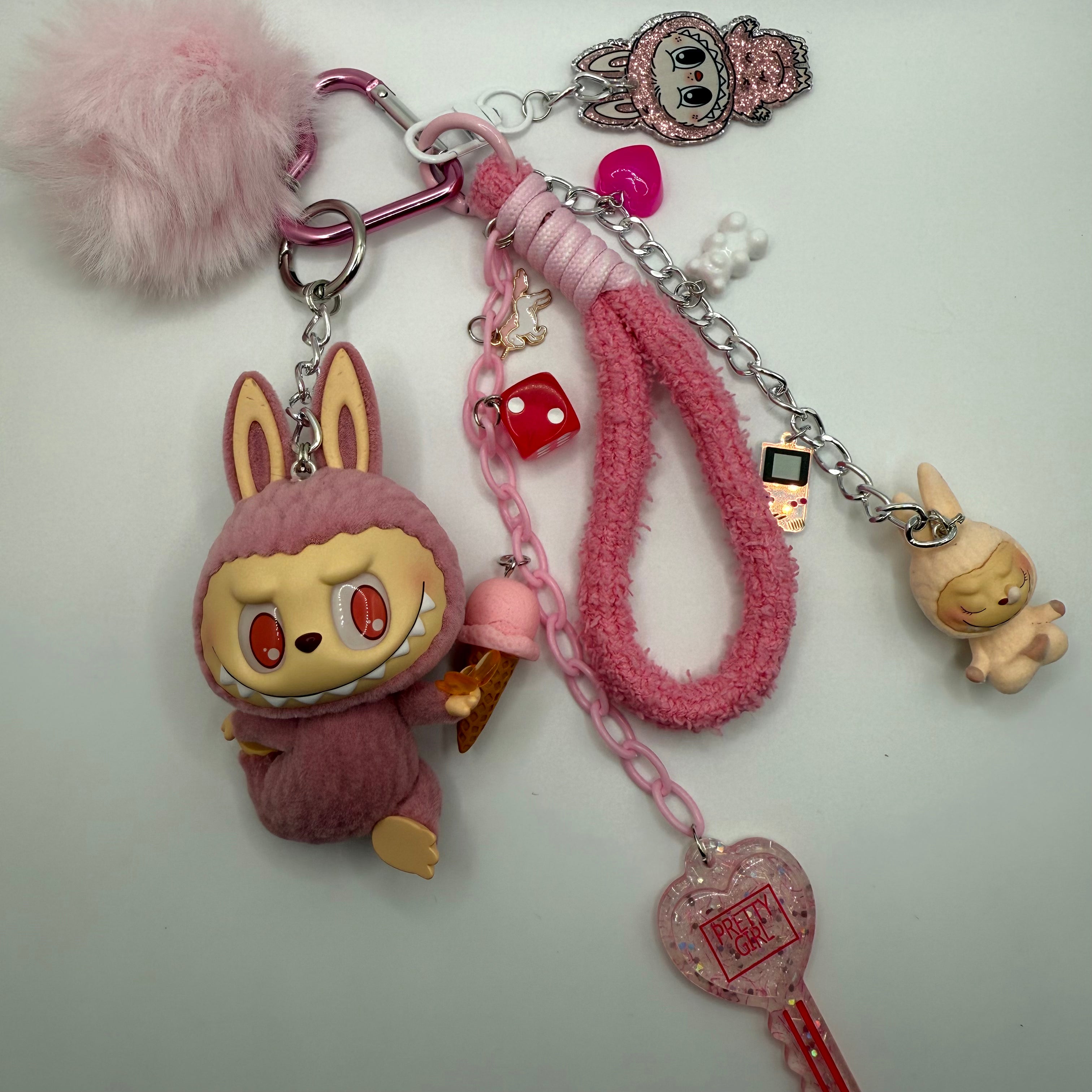 Authentic Labubu Lazy Yoga “Confident” | Hand Made Bag Charms