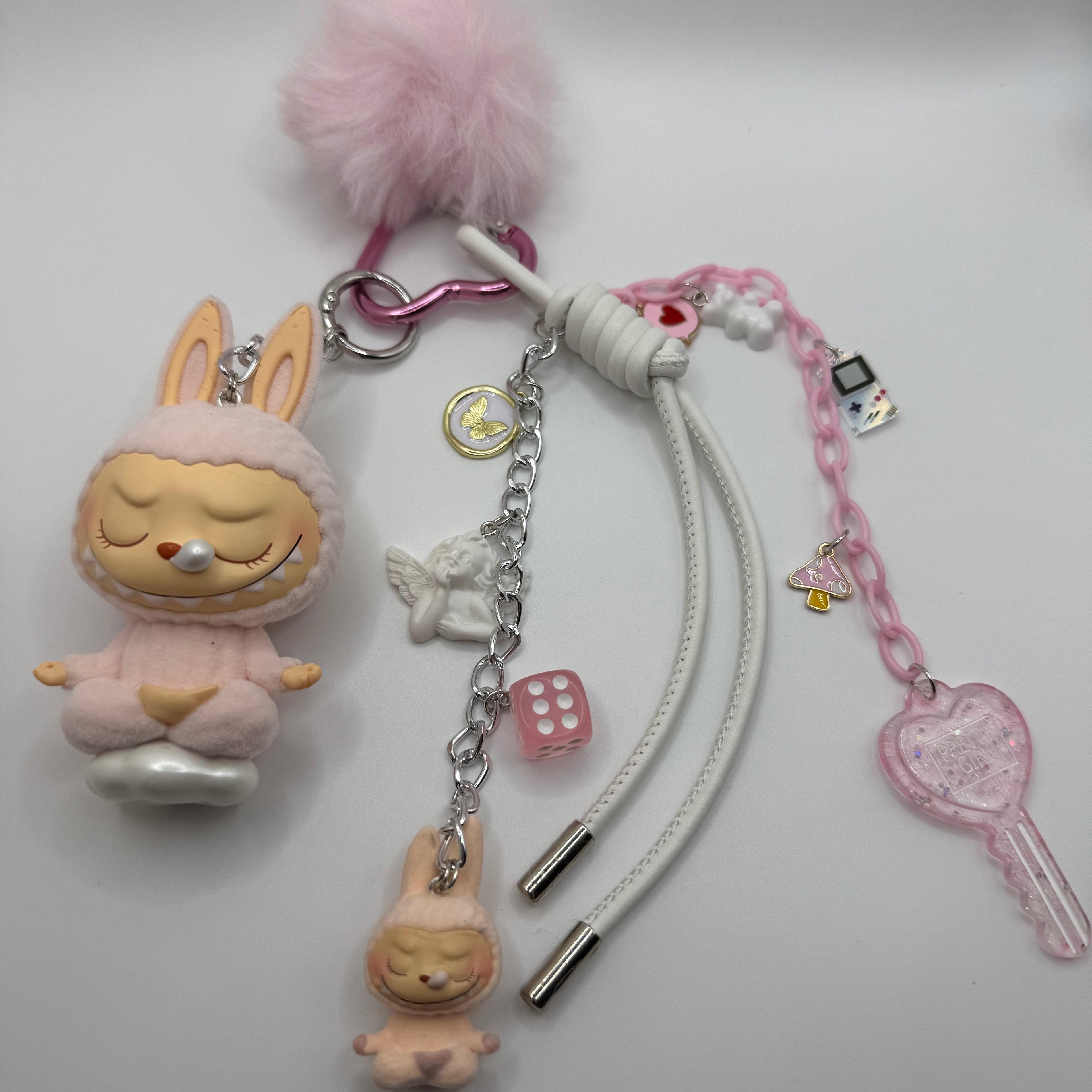 Authentic Labubu Lazy Yoga “Sleeping” | Hand Made Bag Charms